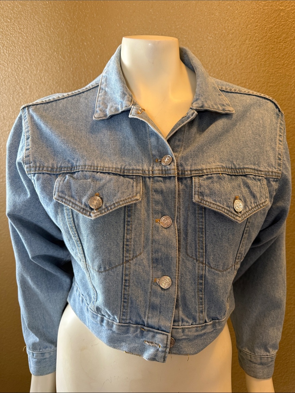 1990s Vintage Disney Jerry Leigh Denim Jacket with Mickey & Minnie Sunflowers - Picture 2 of 4